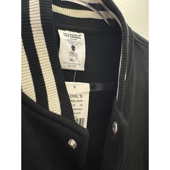 Hello Kitty Men's Black/Off White Tokyo Speed Racing Varsity Jacket - XL - Picture 5 of 5